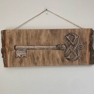 Antique Key - Pyrography - Home Decor